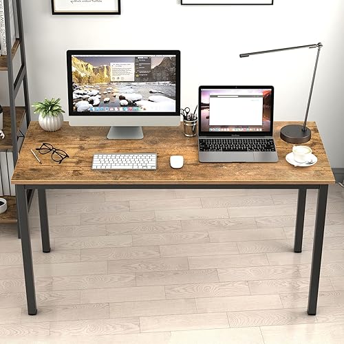 Miniatura 112 de DlandHome Escritorio pequeño para computadora de 31.5 pulgadas, mesa de escritura para espacios pequeños, mesa de estudio, escritorio para Nogal