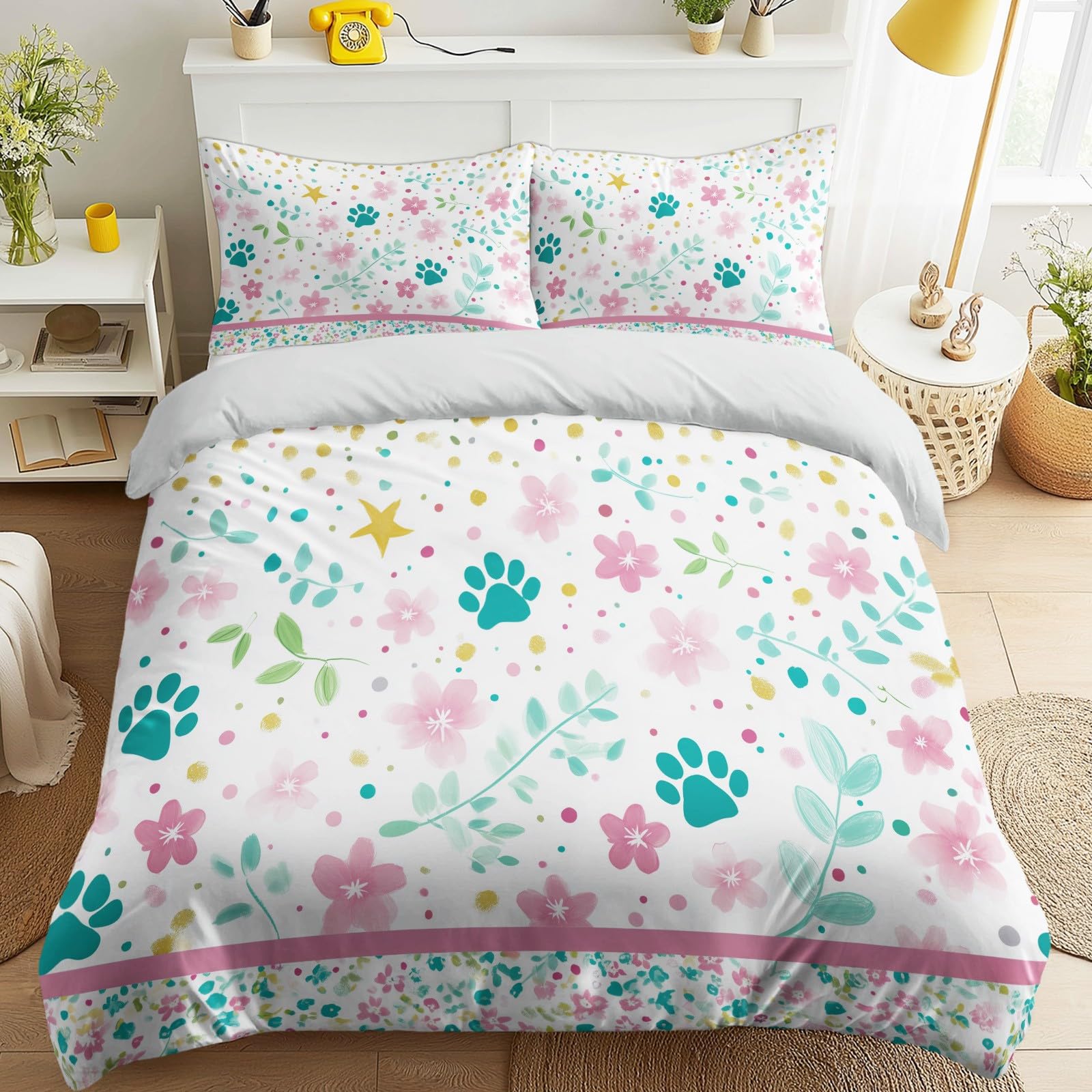 Funda de edredón lavable de microfibra para pieles sensibles en cama King