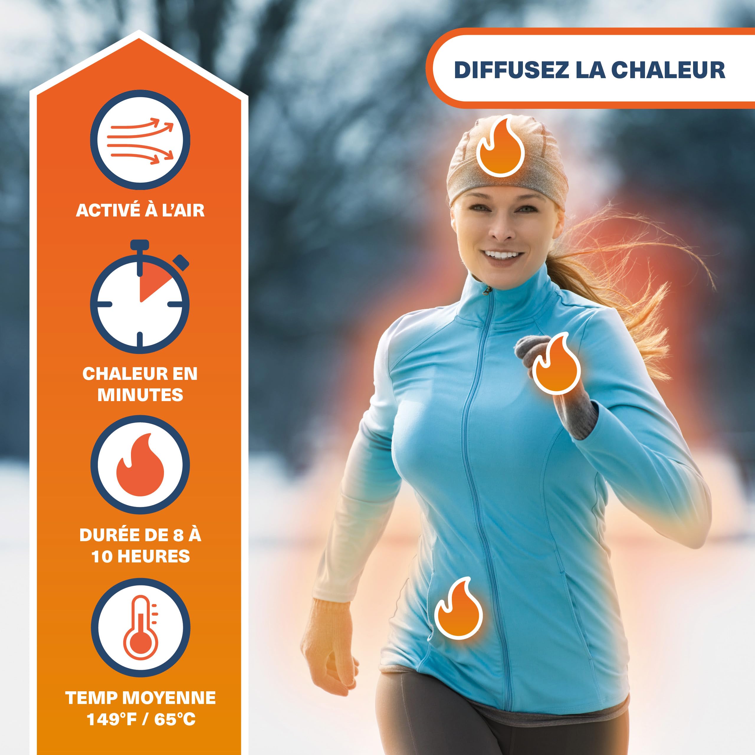 BRAMBLE 40 Chauffe-Mains Réutilisables (20 Paires, 8 Heures de Chaleur Pendant 10 Jours) - Chaufferettes Main Hand Warmer
