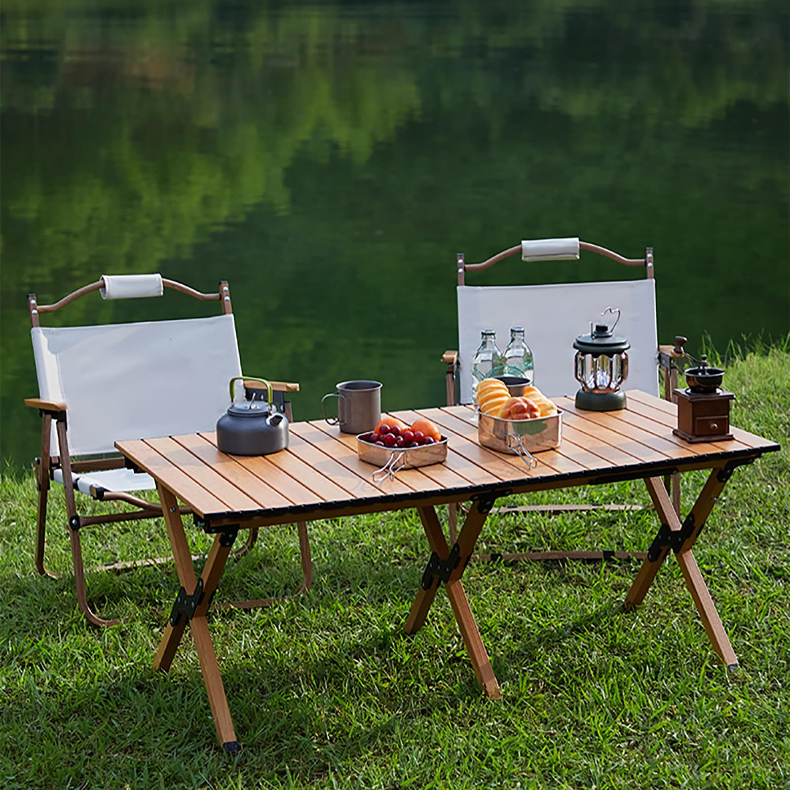 Tavolo da Giardino Compatto con Borsa 120x60x43cm, Tavolo Campeggio Pieghevole in Carbonio, Tavolo da Campeggio in Carbonio Pieghevole, Tavolino Salvaspazio, per Spiaggia, Escursionismo
