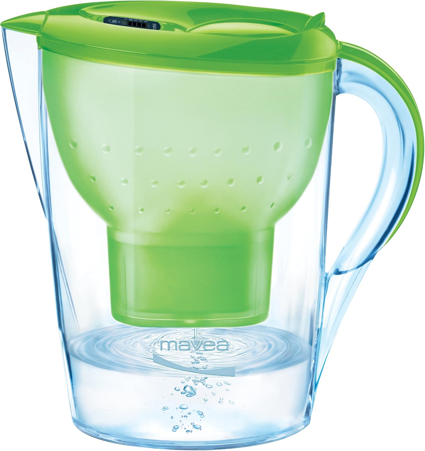 MAVEA Marella XL 8-Cup Water Filtration Pitcher, Green