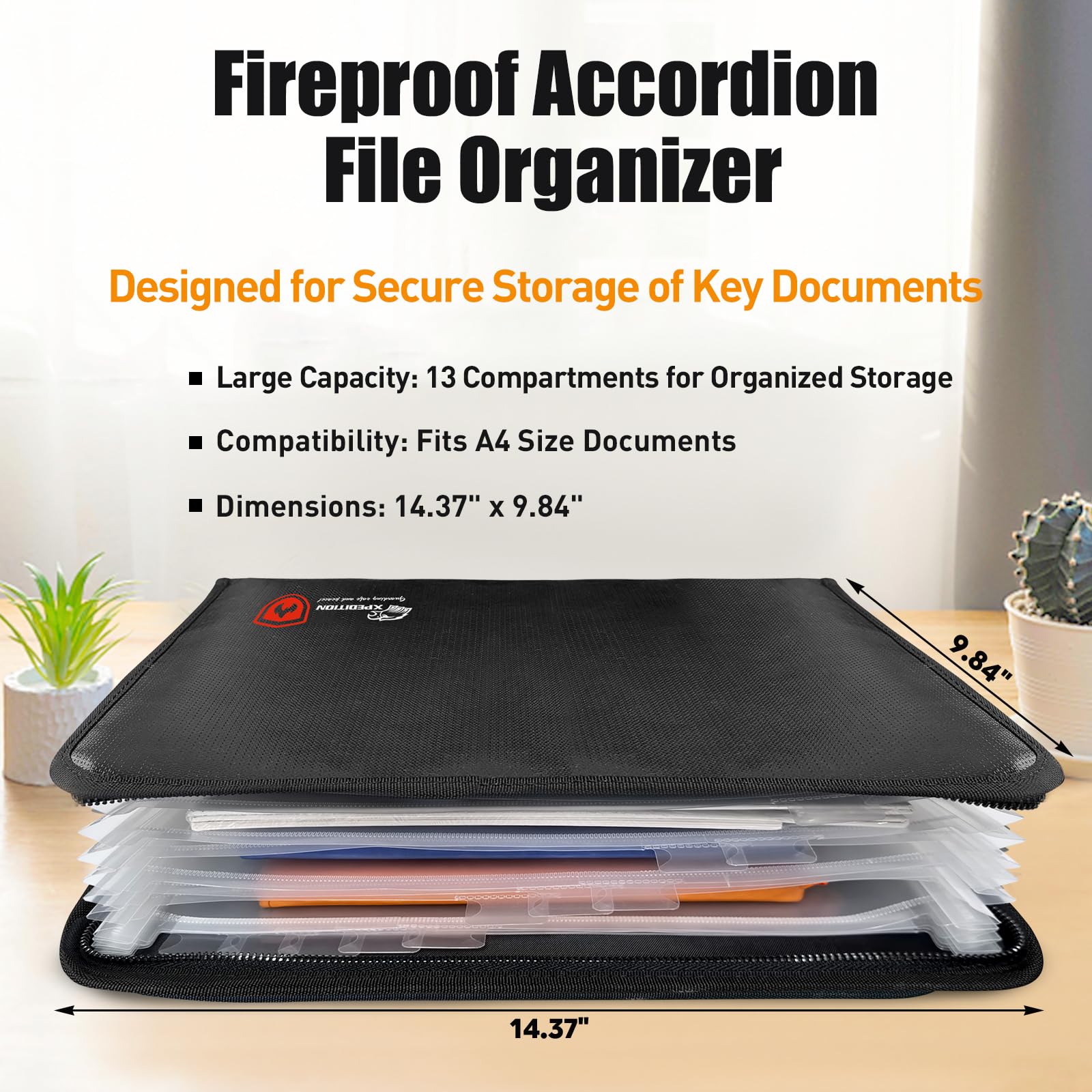 Heavy Duty Accordion File Organizer, 13 Pocket Fireproof Expanding File Folder With Zipper Handle Colorful Tabs Portable Important Document Organizer Folders For Letter A4 Files Receipt And More&pid=mtljmje5zm