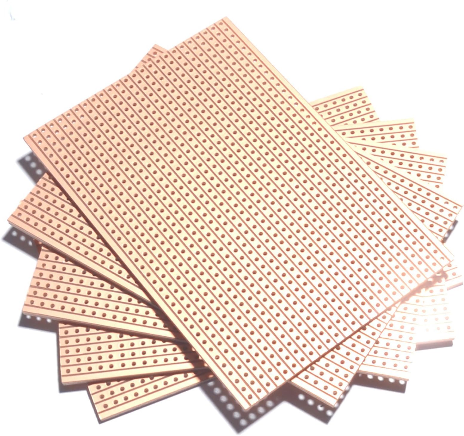 SHARC TRADING UTS1241 Copper strip prototyping veroboard 64x95mm (Pack of 5)
