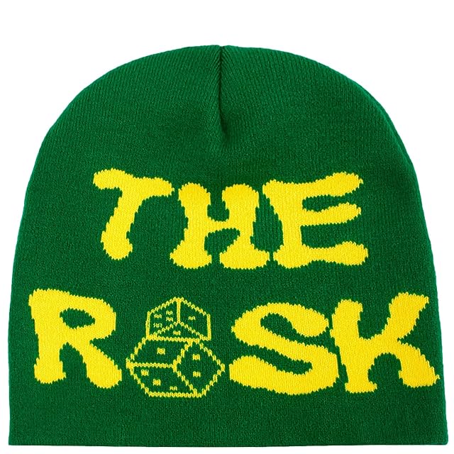 Geyanuo Y2k Beanie Hat Unisex Winter Warm Beanie for Women Mens Knitted Skull Spider Letter Slouchy Warm Hat