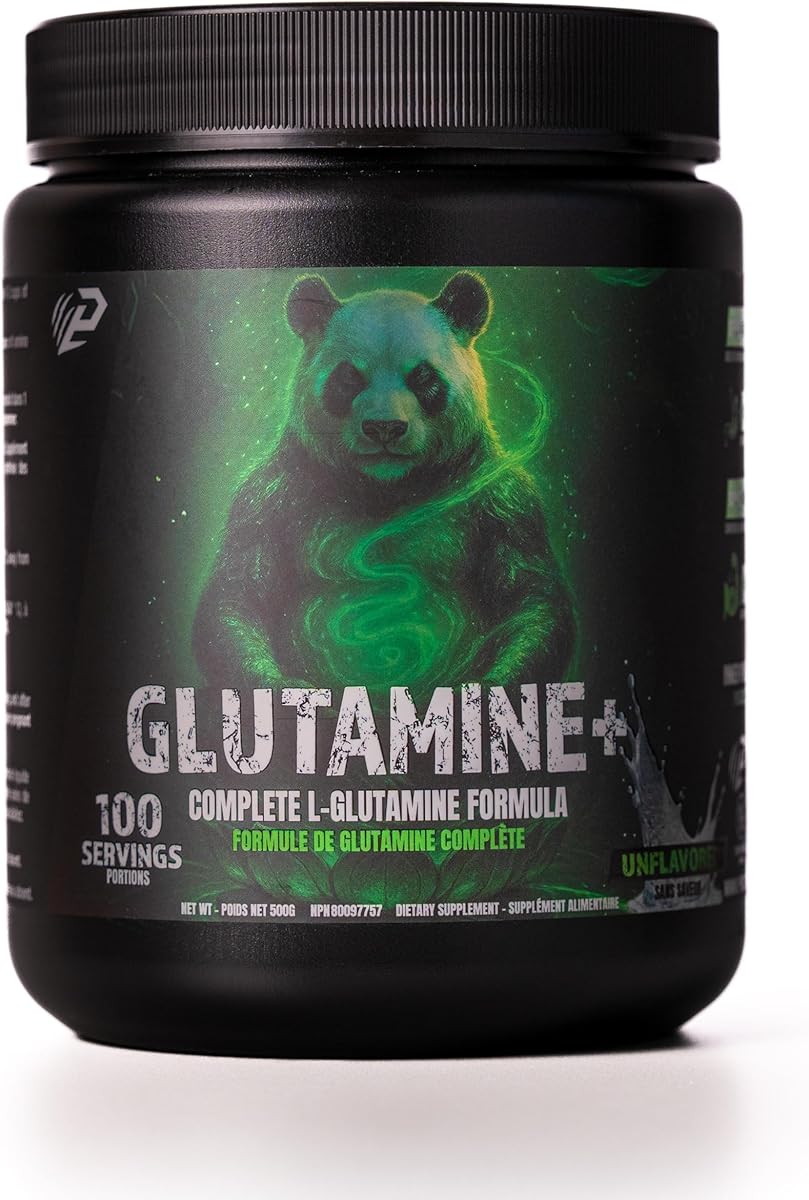 Predator Predator Labs Glutamine + 500g - Premium Synergistic L-Glutamine and glycine Formula for Enhanced Recovery - 100 Servings, Unflavored, Ideal for Post-Workout Nutrition