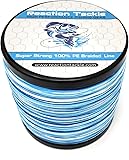 Reaction Tackle Braided Fishing Line - Pro Grade Power Performance for Saltwater or Freshwater Fish - Colored Fishing Line Braid for Extra Visibility Blue Camouflage 30 LB (500 yards)