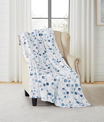 Miniatura 6 de Serafina Home Manta Vel Suave y duradero forro polar para cama o sofá (gris con rosas amarillas, 50 x 60 pulgadas)