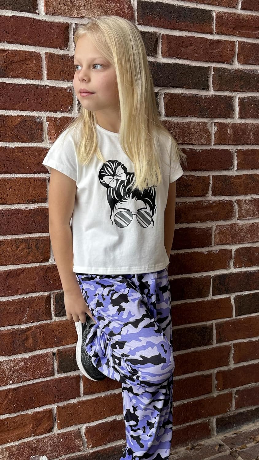 Arshiner Girls Clothes 2 Piece Summer Outfits Drop Shoulder Top Pullover Sweatpants Jogger Set Sweatsuits Tracksuits 6-14Y