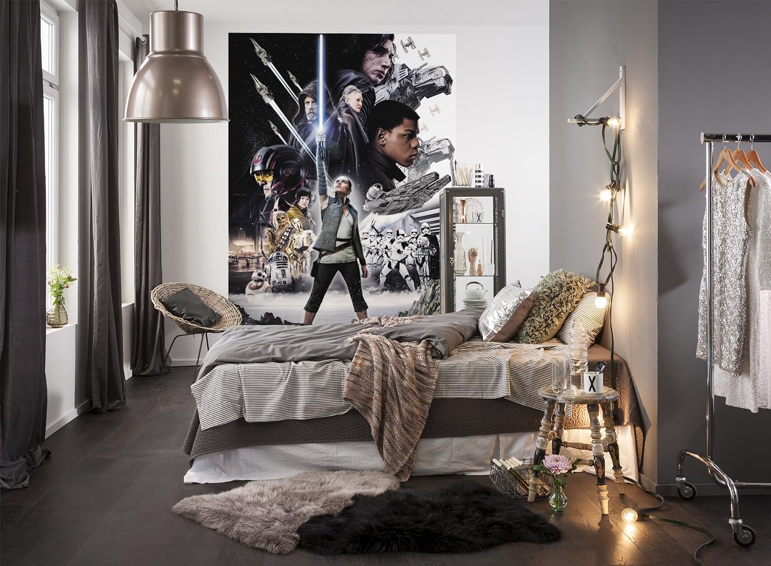 Komar 4-496 Star Wars Balance Mural Wallpaper, Multi-Colour, 184 x 254 cm