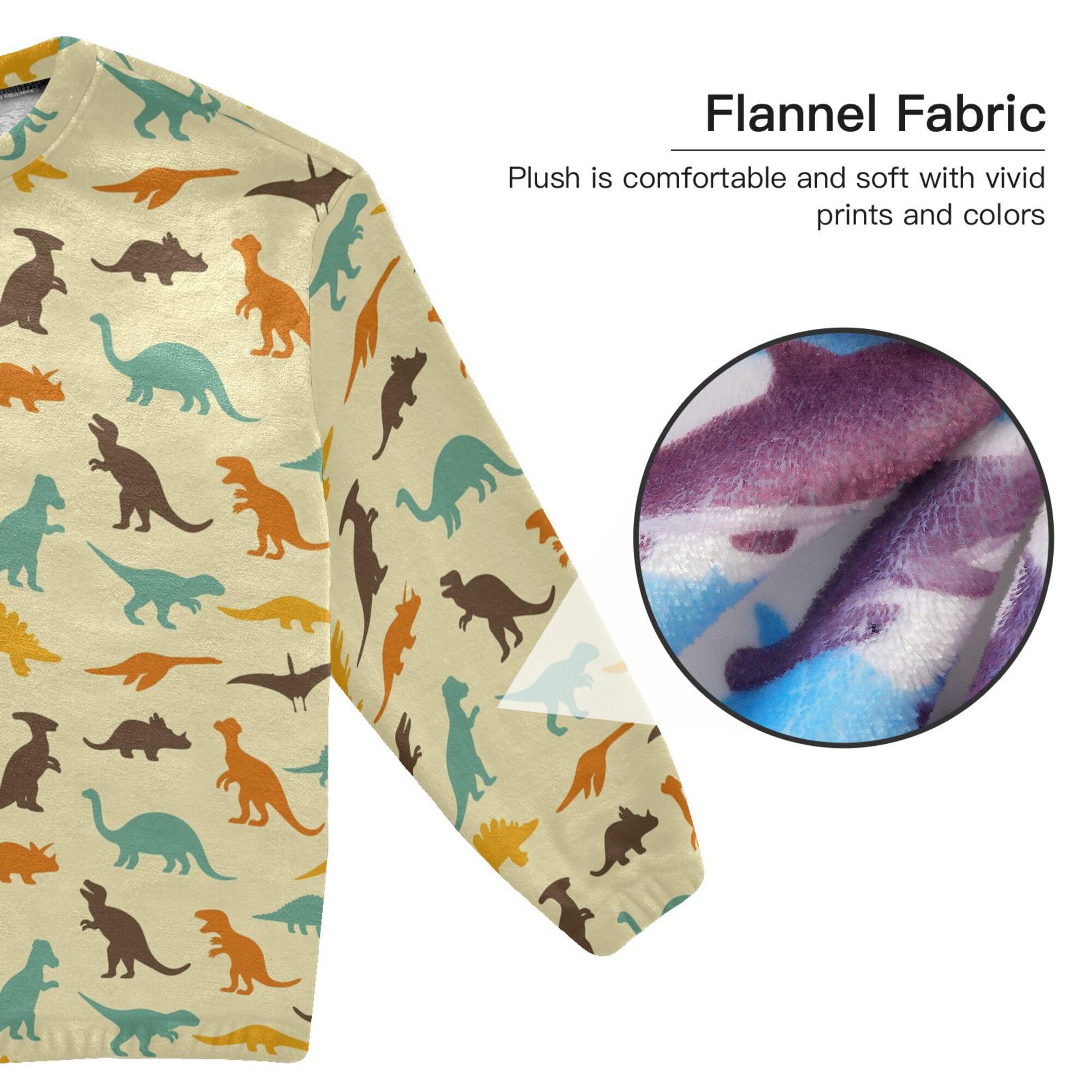 ALAZA Conjunto de pijama de forro polar para mujer, lindo unicornio, manga larga, ropa de dormir de dos piezas, ropa de dormir térmica, pijama súper suave, talla S