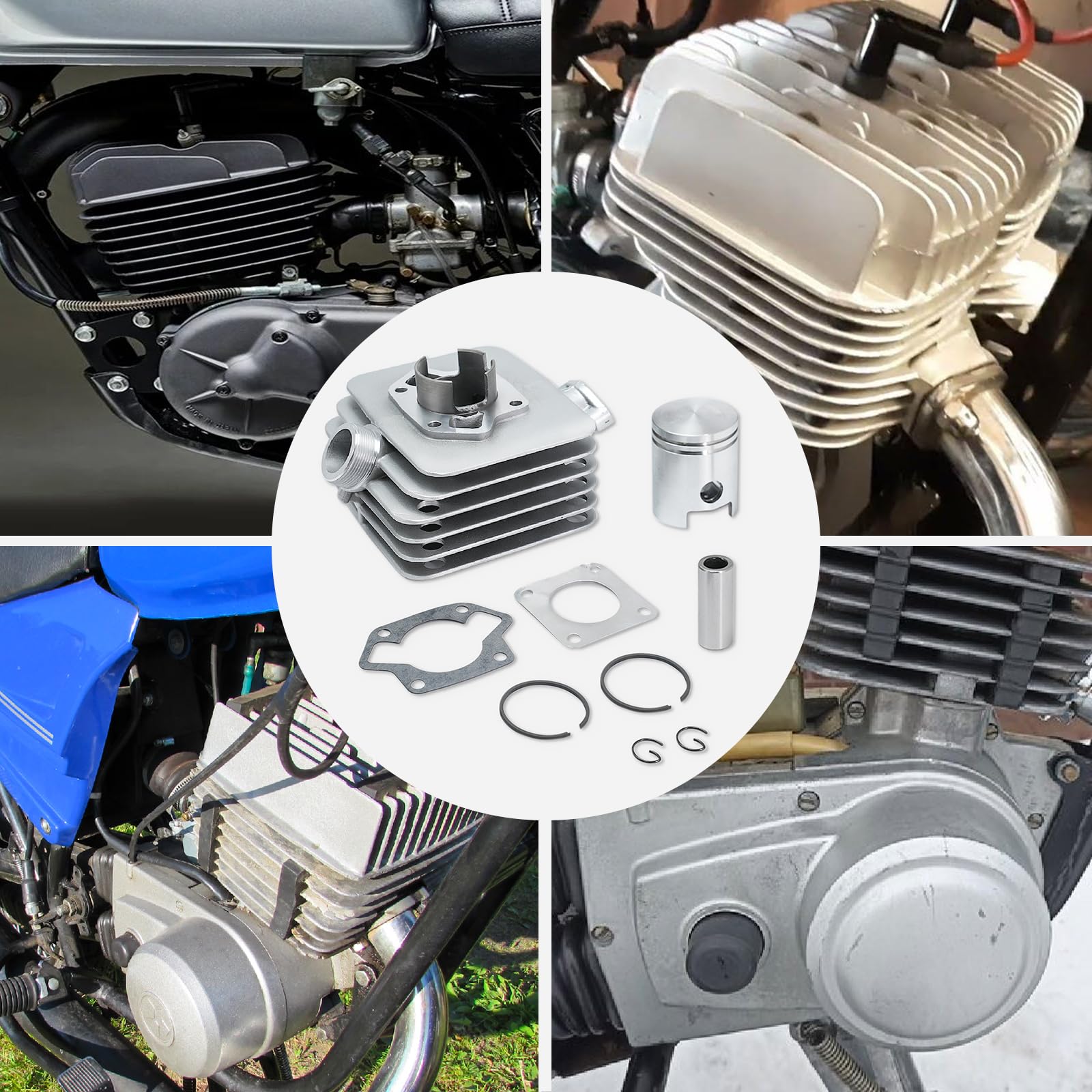 60ccm Big Bore Zylinder und 41mm Motor Kolben Dichtungsset für Simson S51 SR50 KR51 Schwalbe