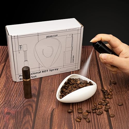 Miniatura 4 de Botella de spray de taza dosificadora de granos de café y juego de herramientas WDT, herramienta RDT, kit de bandeja dosificadora de cerámica (hasta