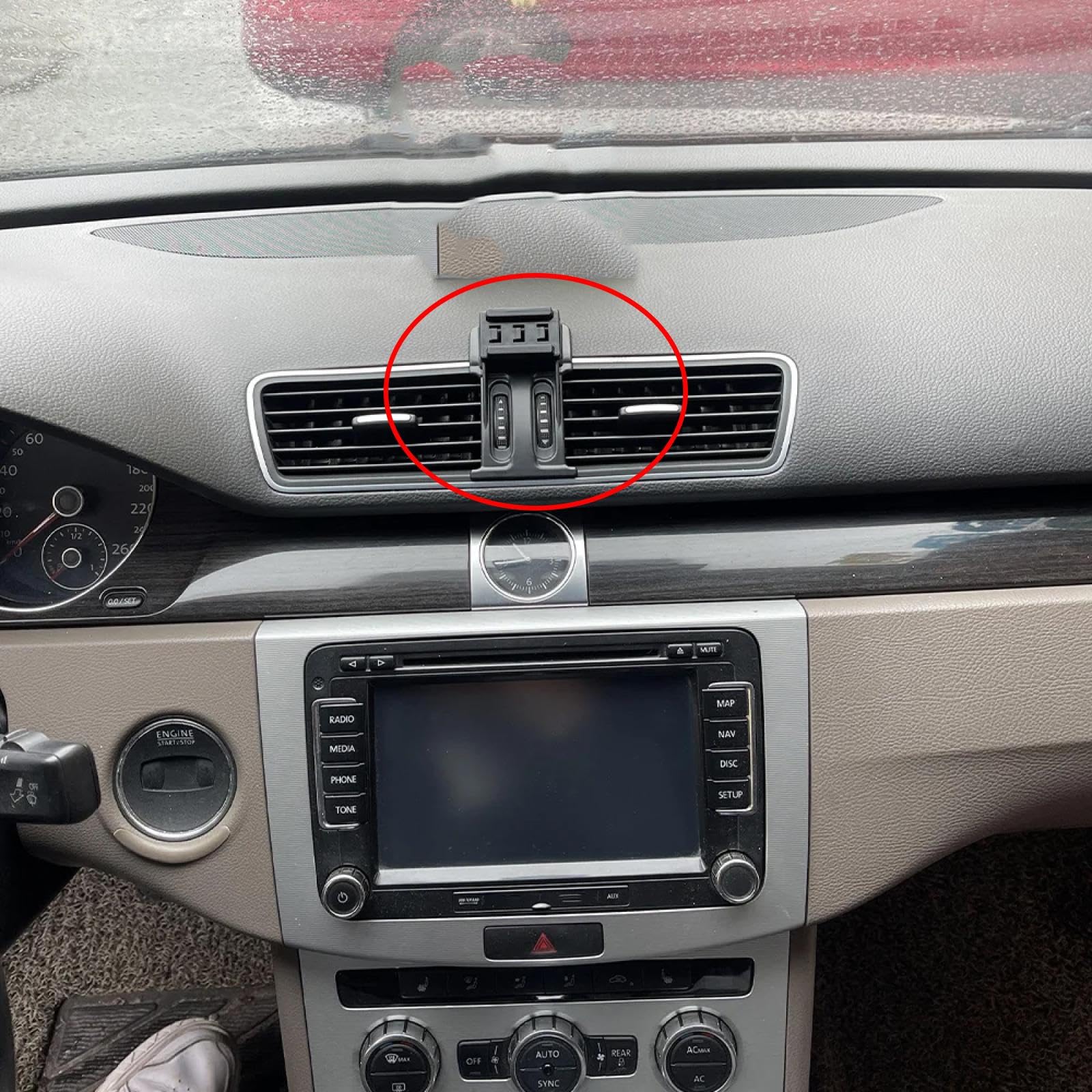 Soporte Móvil Coche para VW Passat CC 2009-2017, Soporte para teléfono móvil de Coche con Clip para Rejilla de ventilación del Aire Acondicionado LHD