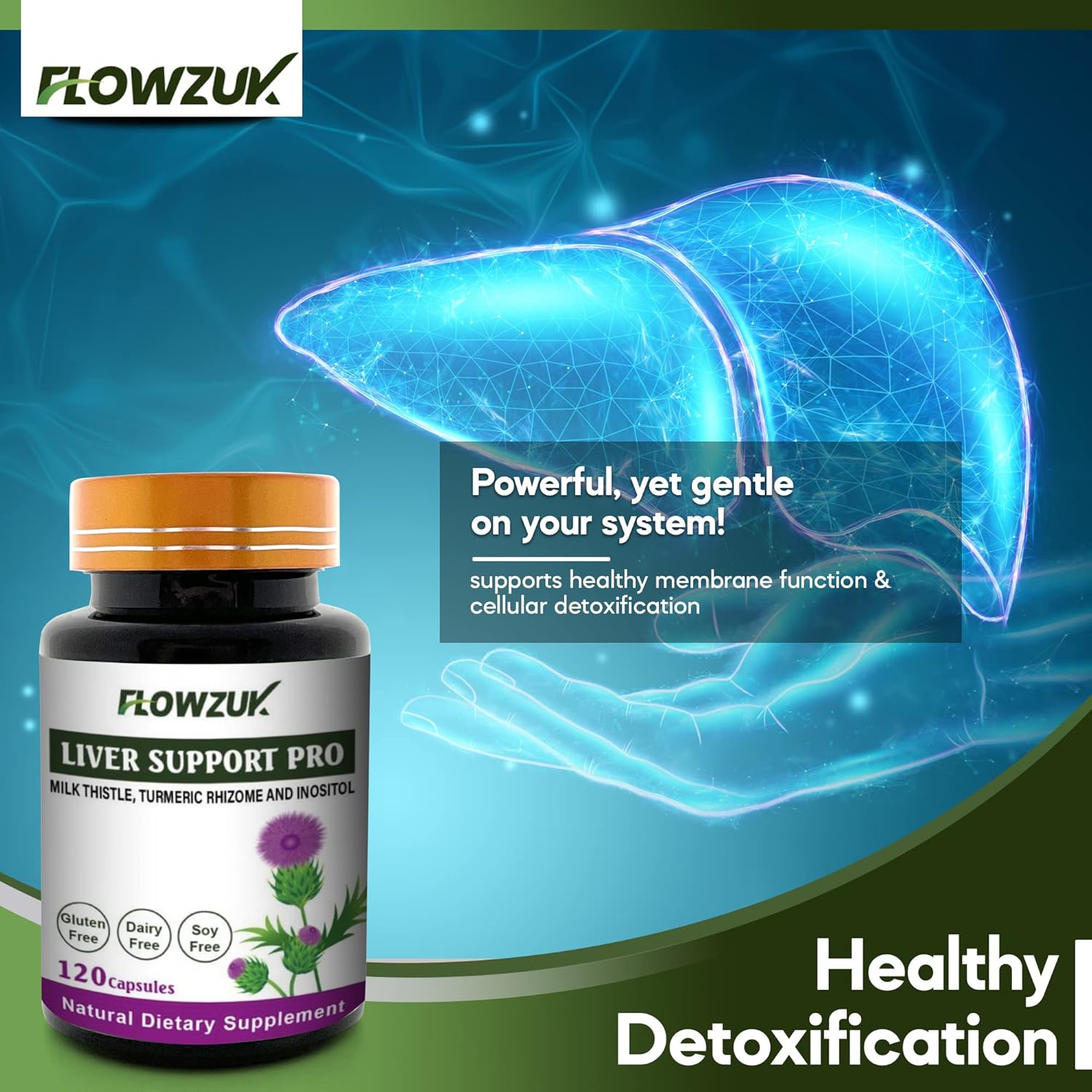 Liver Support Pro Inositol Turmeric Milk Thistle Fertility Supplement