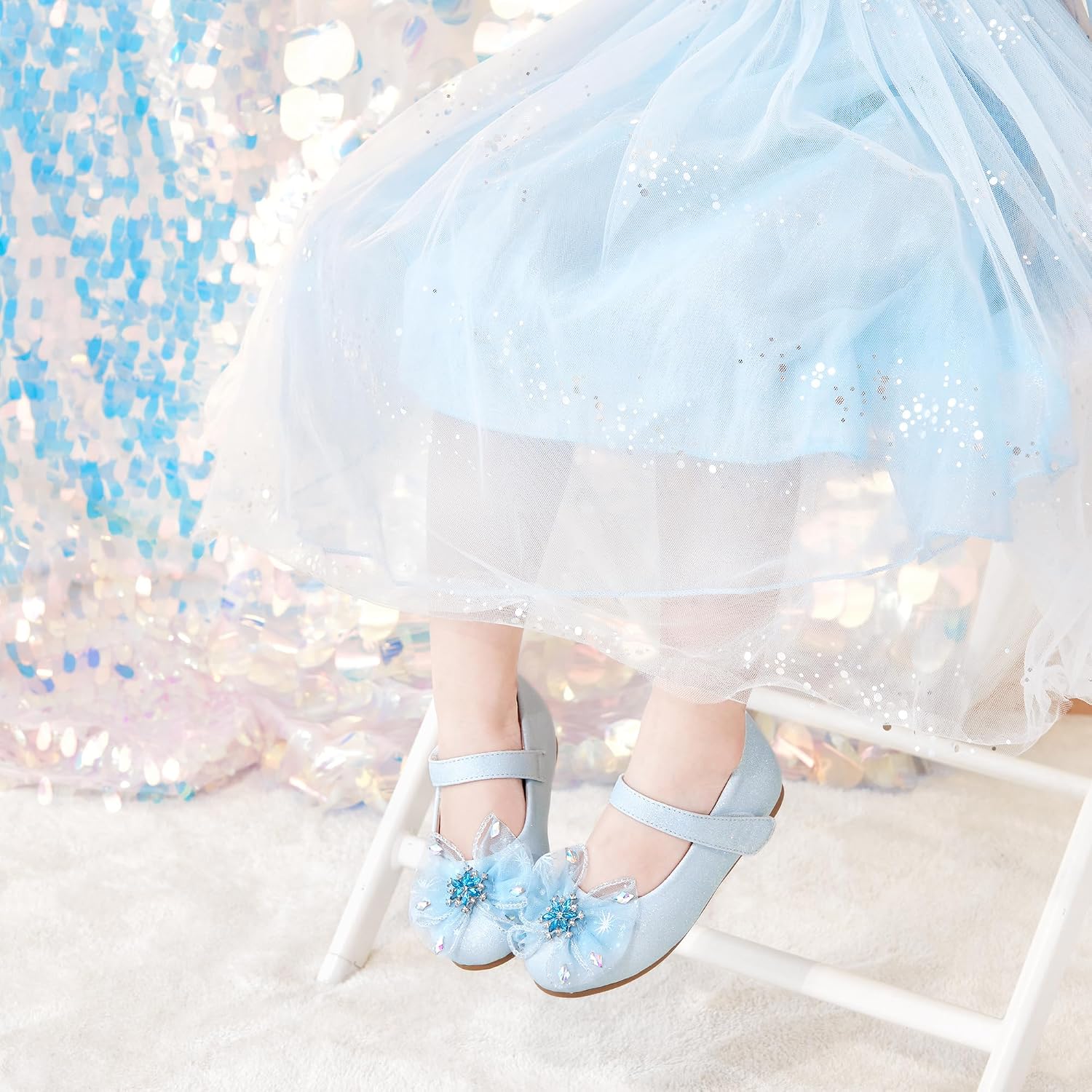 Otter MOMO Toddler Little Girls Princess Shoes Mary Jane Ballerina Flats Flower Girl Dress Shoes