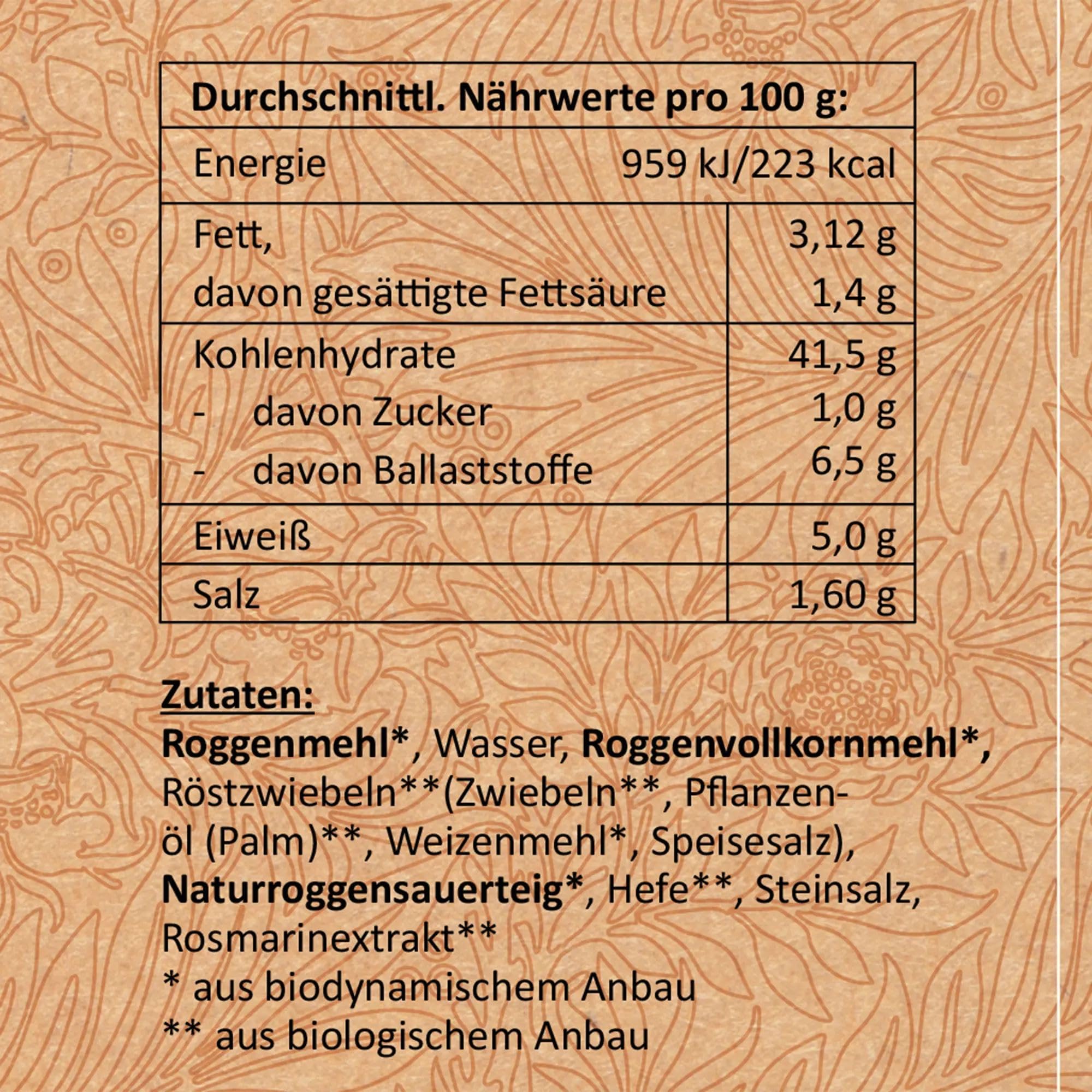 LANDSTREICHER Demeter BIO Dosenbrot, Zwiebelbrot, 5 Jahre haltbar, 6er Pack (2.400g)