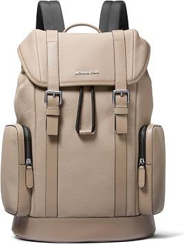 Michael Kors Men's City Buckle Backpack, Silver Tone-Hardware/Birch