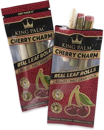 Miniatura 2 de King Palm Flavors - Conos de tamaño Rollie, paquete de 2, 4 rollos con infusión de terpeno, prerollos para apretar y reventar, conos con sabor