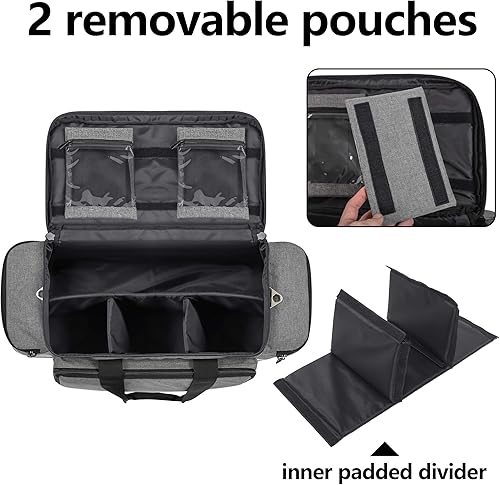 Miniatura 9 de Trunab Bolsa de emergencia para traumatismos vacía, botiquines profesionales de primeros auxilios, bolsa médica de almacenamiento con divisores