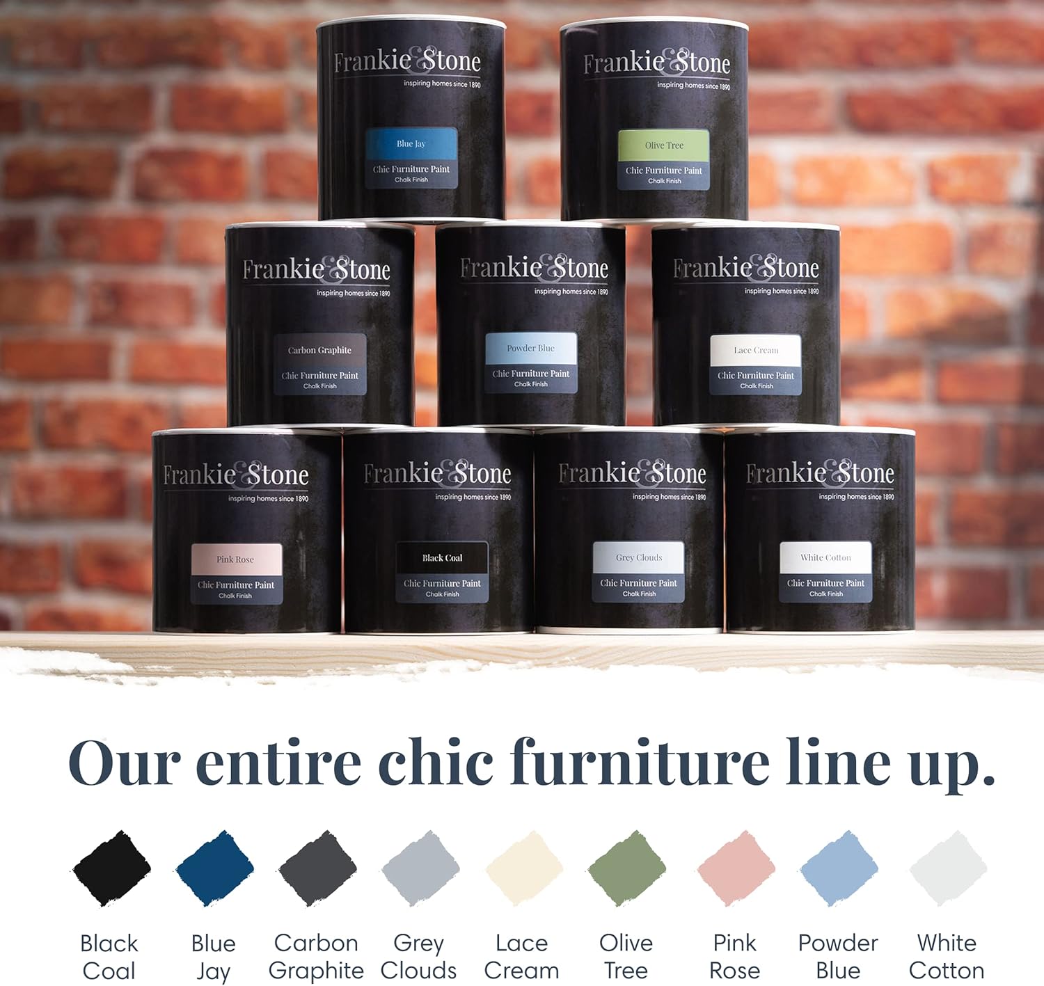 Buy Frankie & Stone Chic Furniture Paint 1 Litre Blue Jay Refresh