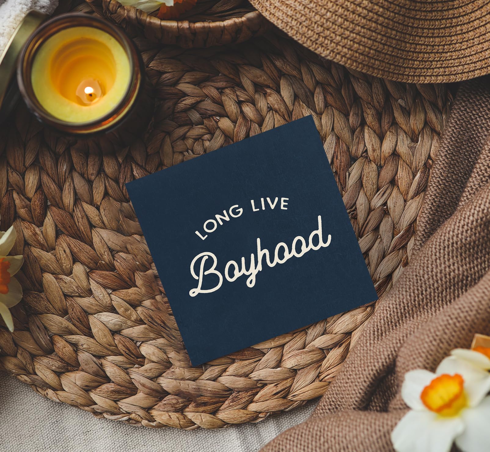Targa in legno blu navy con scritta "Long Live Boyhood", decorazione per la cameretta dei ragazzi, decorazione per la casa per camera dei bambini, camera da letto, sala giochi, scrivania