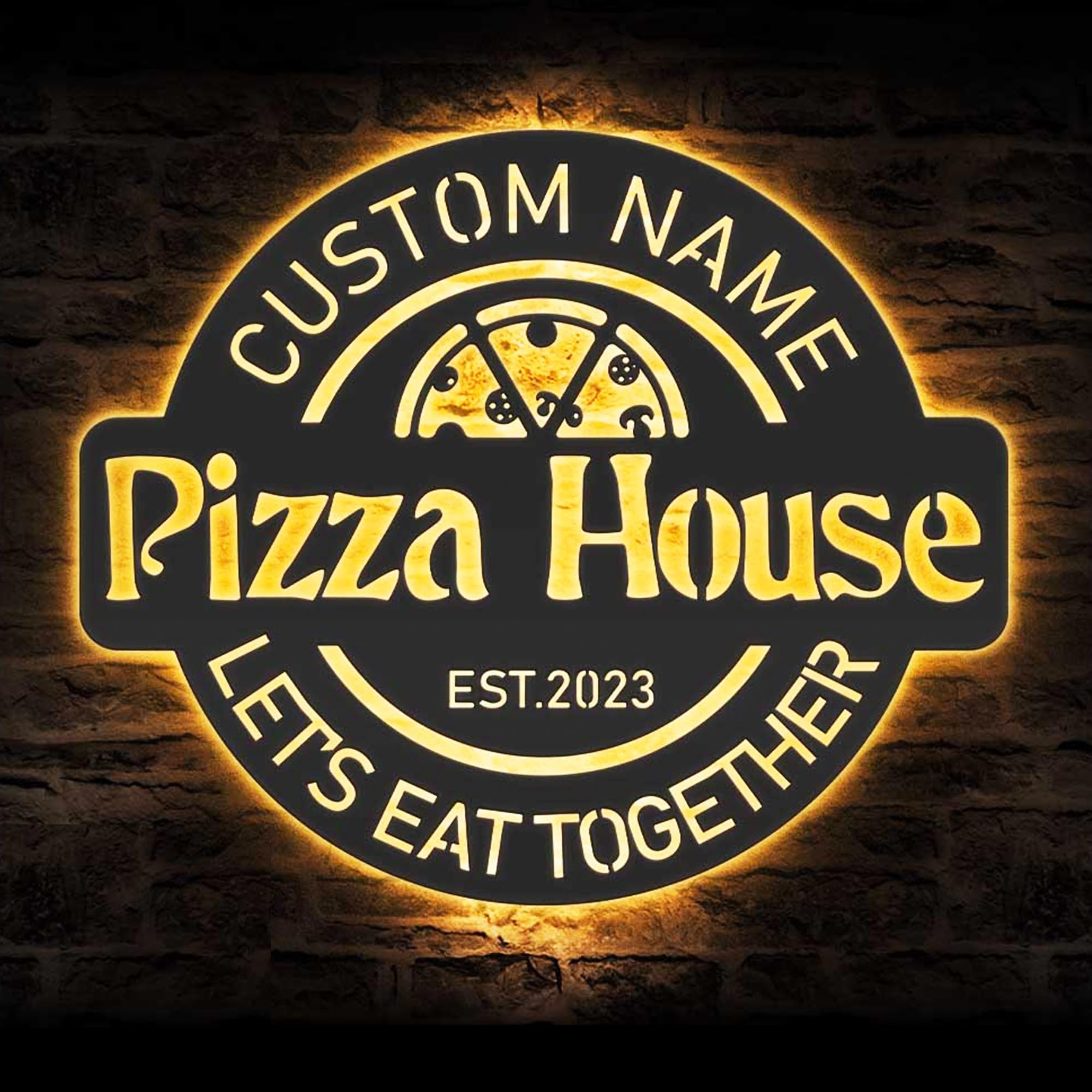 Insegna Pizzeria Personalizzata A LED - Neon Per Ristorante, Arredamento Cucina, Regalo - Foto 4