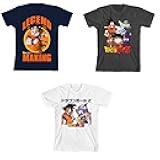 Dragon Ball Z Character Art 3-Pack Crew Neck Short Sleeve Youth Boy's T-Shirt Set