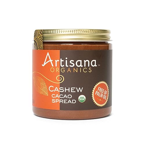 Artisana Organics - Crema de cacao de anacardo, 9.5 onzas, endulzado con azúcar de coco, sin aceite de palma