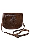 Marrakesch Orient & Mediterran Interior Marokkanische Leder Handtasche Fes - Dunkel Braun