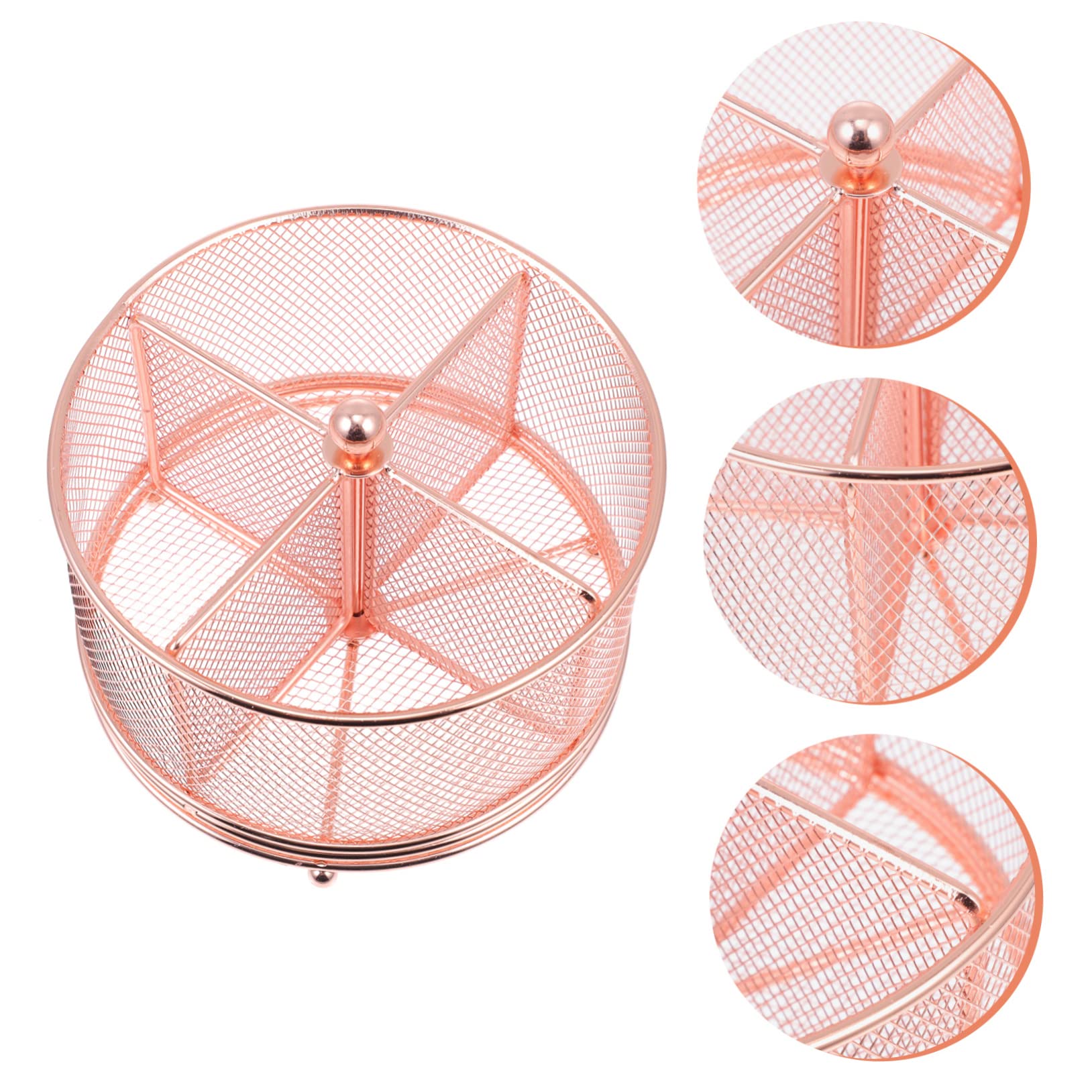 Rotierender Metallstift- Mit Multi-grid-design Für Schreibtischorganisation Aufbewahrung Von Schreibwaren Und Kosmetik Für Büro Und Zuhause