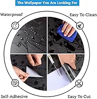 Vista 18 de CRE8TIVE Papel tapiz de seda texturizado para dormitorio de niñas, 12 x 354 pulgadas, papel adhesivo rosa sólido, impermeable, extraíble, hojas