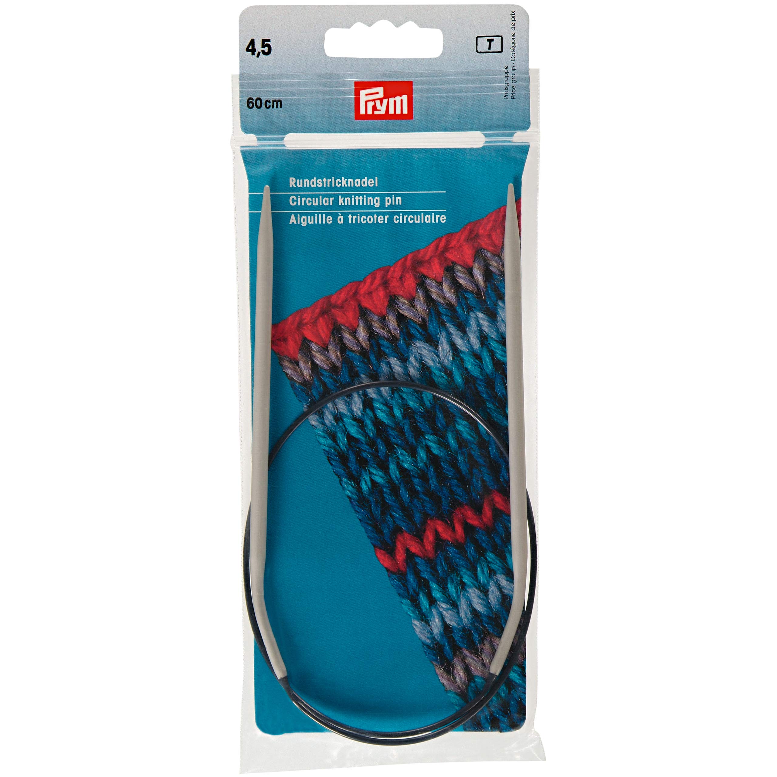 Prym Circular Knitting Needle, Aluminium, Grey, 4.5 mm