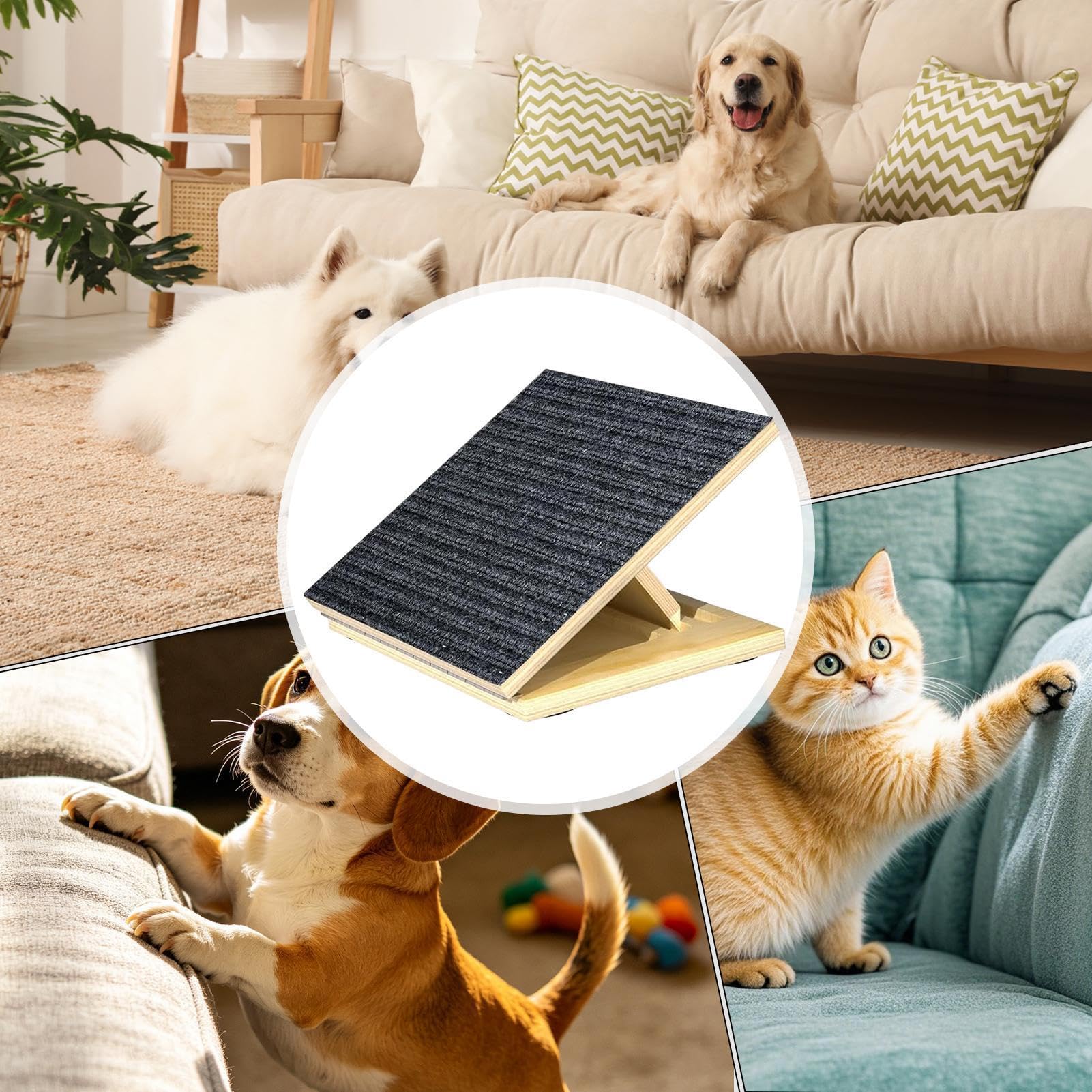 Scale Da Cani Rampa In Legno Antiscivolo Pieghevole | 3 angoli rialzato animali gatti Per Cuccioli Piccoli Grandi Esterno Interno Divano Recinto E Auto