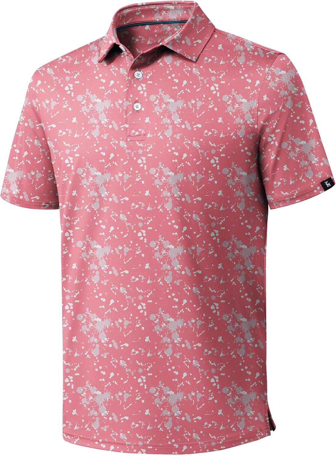 ZITY Golf Shirts for Men Short Sleeve Print Polo Shirt Moisture Wicking Regular Fit Casual Beach Polo