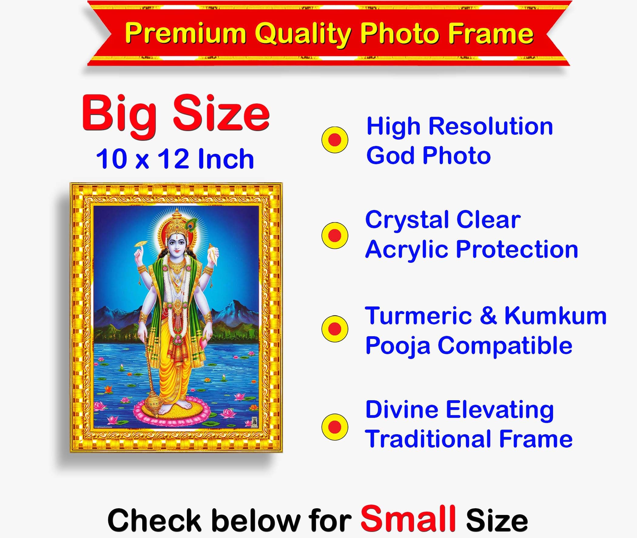 Lord Vishnu Wall Painting - Spiritual Home Decor -2 Lord Vishnu Wall Painting - Spiritual Home Decor -2