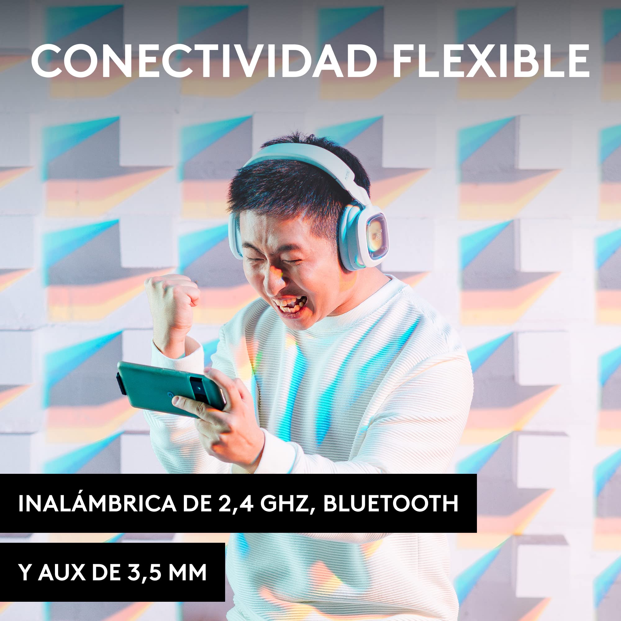 ASTRO Gaming Logitech G A30 LIGHTSPEED Auriculares inalámbricos para Bluetooth, Dolby Atmos, mic desmontable, batería 27h, carga USBC, para PS5, PS4, Xbox, NSW, PC, Android - Blanco