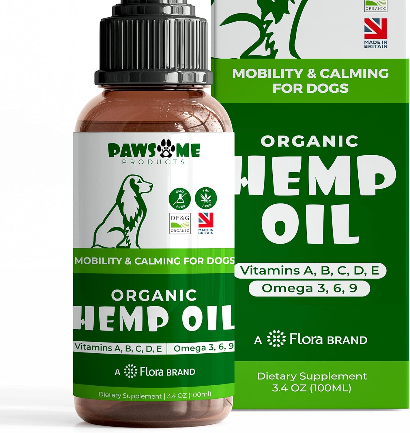Pawsome Products® Calming Hemp Oil for Dogs & Pet Stress & Anxiety