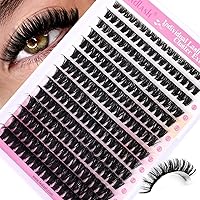 Vista 40 de FADLASH Kit de Extensiones de Pestañas DIY Pestañas Individuales en Racimos Pegamento y Sellador para Pestañas, Removedor de Pegamento para Racimos