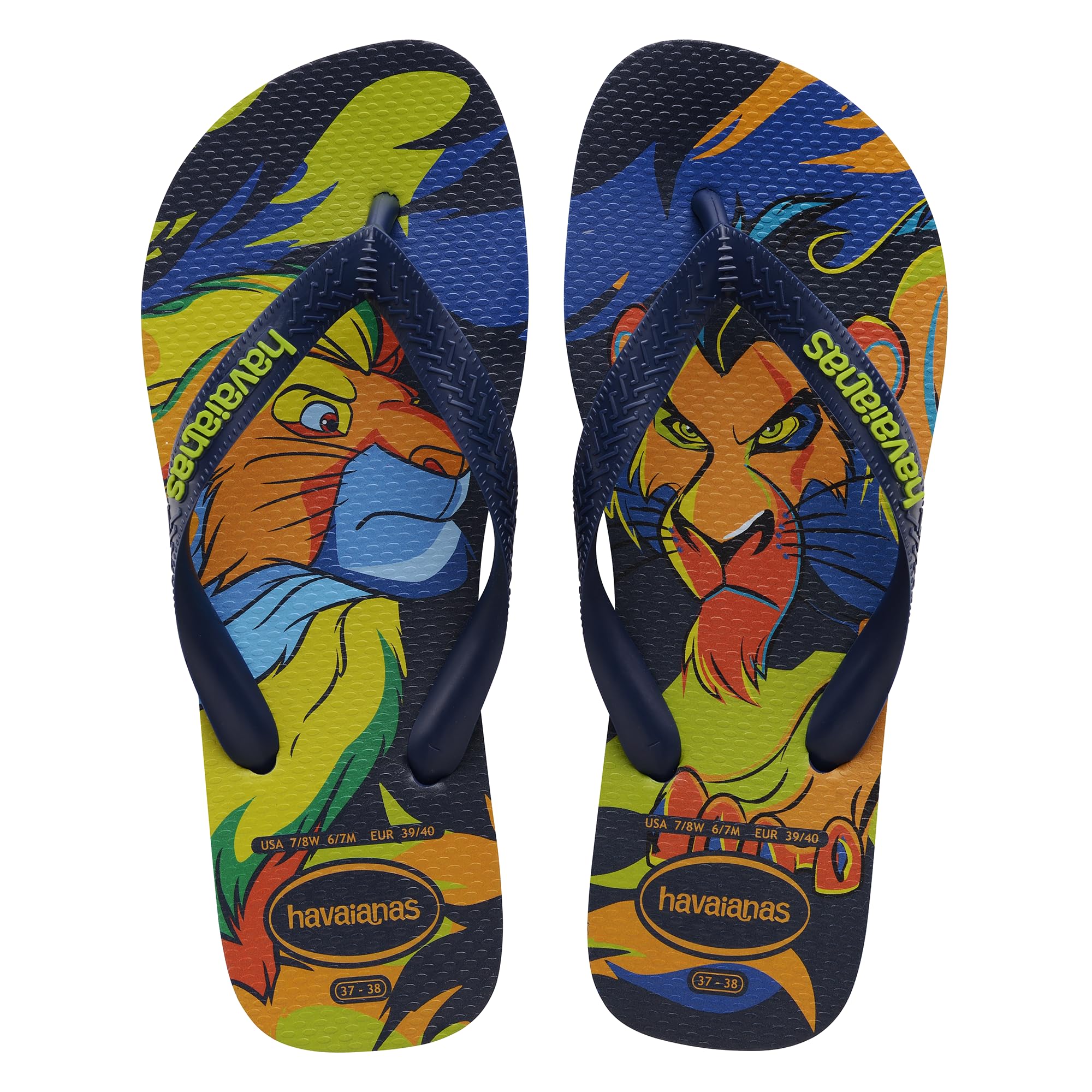 Havaianas - Top Disney Classics, Infradito Comode, Resistenti e Leggere, Ispirate al Re Leone, con Suola Antiscivolo, Unisex Adulti