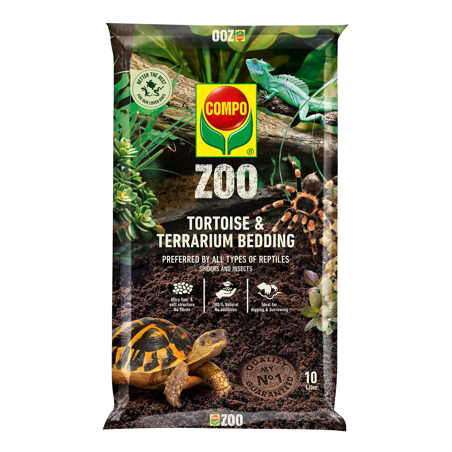 COMPO ZOO Lettiera per tartarughe e terrari, 10 litri