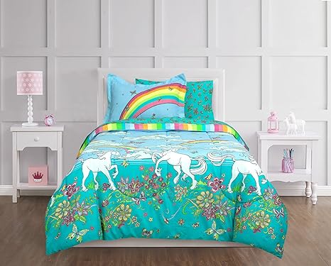 twin unicorn bed in a bag