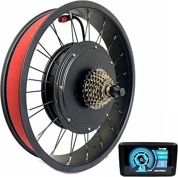 Electric Scooter 20x4.0 Fat Motor Wheel 48V2000W 175mm Dropout Rear Drive Double Wall Rim
