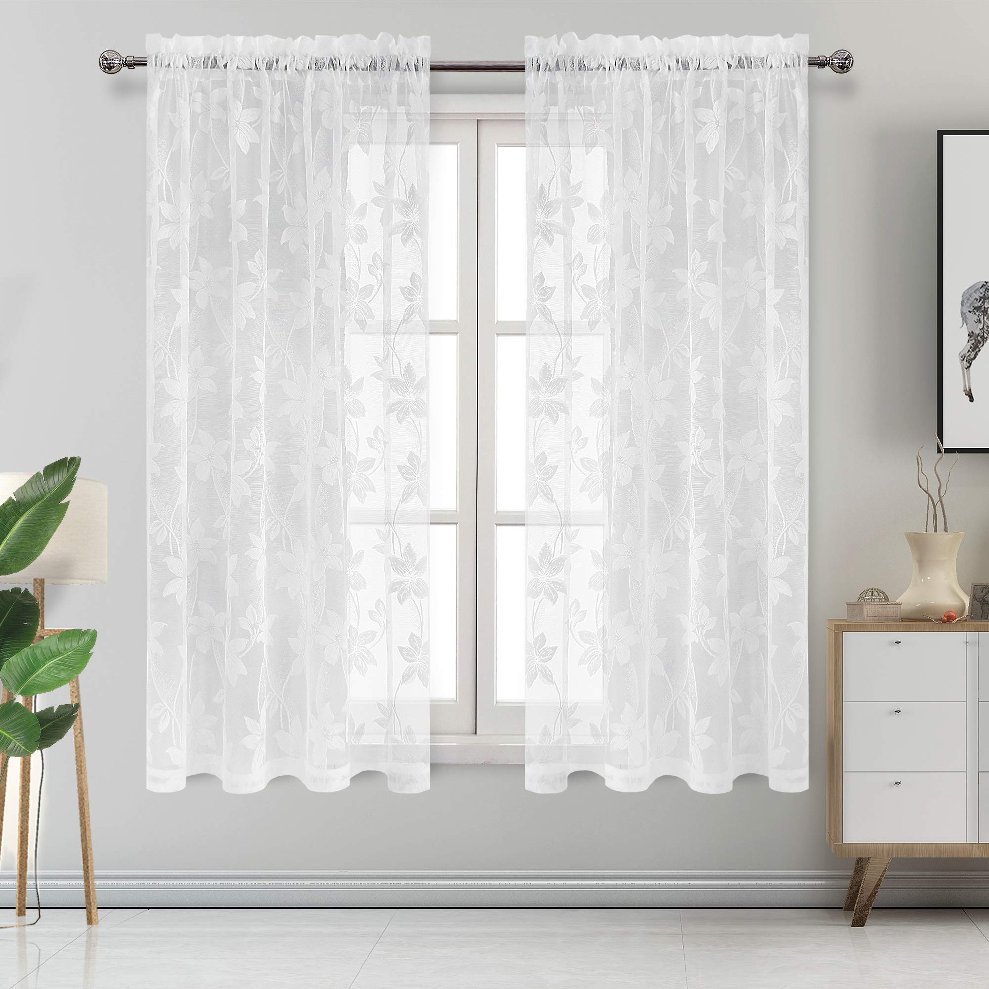 White Lace Bedroom Curtains Curtains & Drapes