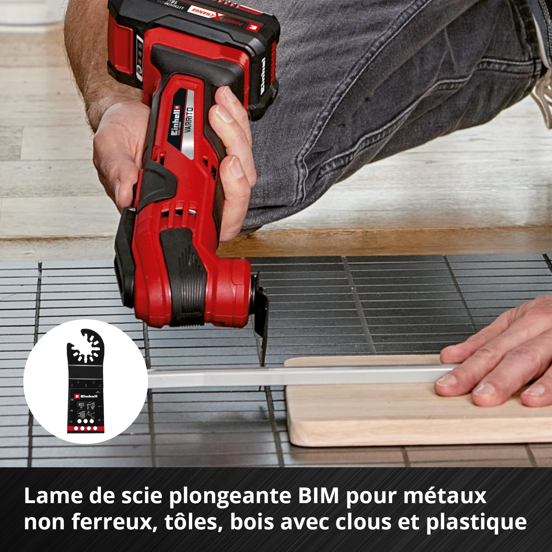 Original Einhell Kit d’outils multifonctions 6 pièces (lame de scie plongeante BIM, demi-circulaire HCS, plongeante CrV, demi-circulaire HM, râpe delta, grattoir flexible) | Lames de scie BiM / CrV / HCS / carbure | râpe Delta | grattoir flexible | foncti