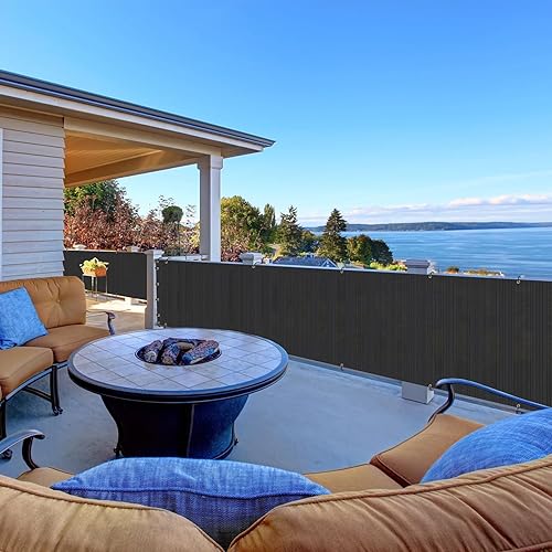 Miniatura 7 de Coarbor Cubierta de malla para valla de privacidad de 3 x 50 pies para balcón, porche, terraza, terraza, patio, barandilla de 160 GSM, hasta un 90%