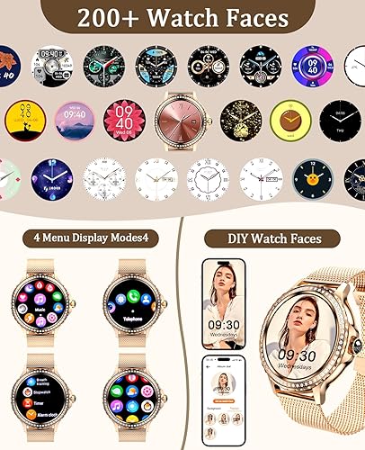 Miniatura 3 de BOCLOUD Reloj inteligente para mujer (respuestahacer llamadas), relojes inteligentes Bluetooth para iPhone, Android, iOS, IP68, impermeable,