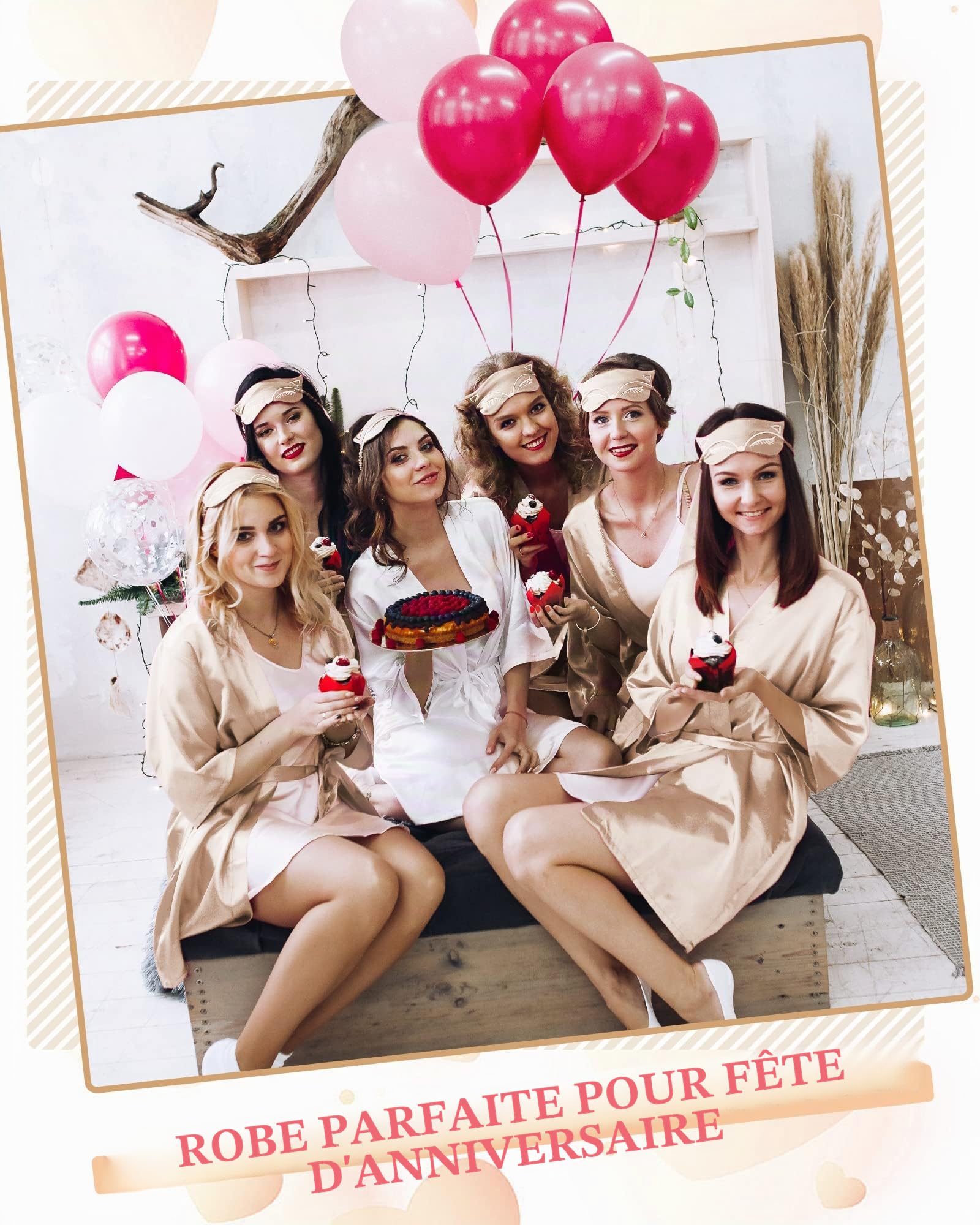 Patelai Lot de 1, 8 ou 12 peignoirs de demoiselles d'honneur pour femmes : robes courtes de style kimono en satin de soie, vendues en gros pour les mariages et les soirées de mariage