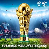 Model 3D DIY trofeu de fotbal PENGBU RC cu minifigurină de colecție pentru băieți și fete 12+, cadou de fotbal pentru adulți 4