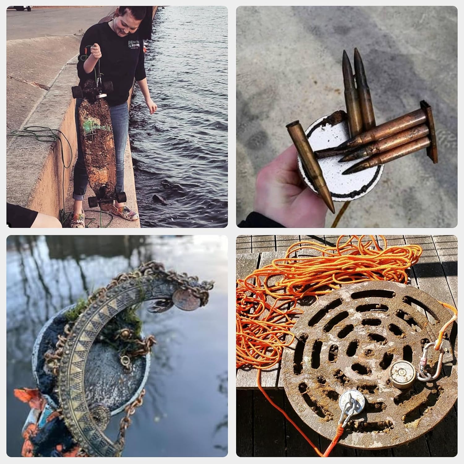 MUTUACTOR n52 Aimant Neodyme Super Puissant 180KG Force de Traction, Aimants Puissant Avec 20M Robuste Corde, Acheter Aimant Puissants Dans Jeu Pêche Magnetique pour la pêche magnétique et Le sauvet …