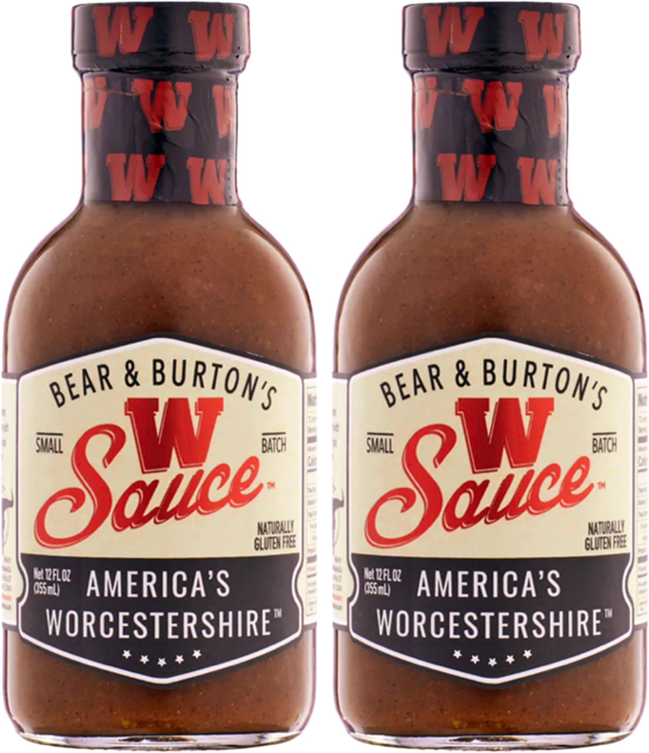 Bear and Burtons W | Distinctive Worcestershire Blend | Perfect for Steaks, Dressings & Marinades | 12 Oz - Pack of 2